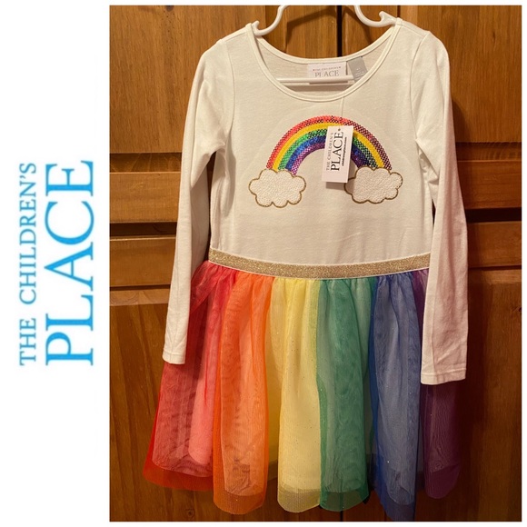 The Children's Place Other - The Children’s Place Rainbow Sequin Glitter Dress